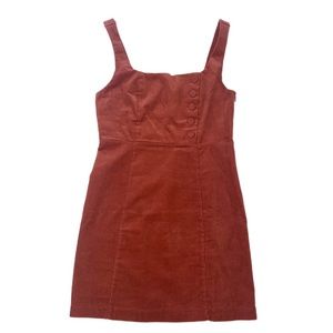 forever 21 orange corduroy dress